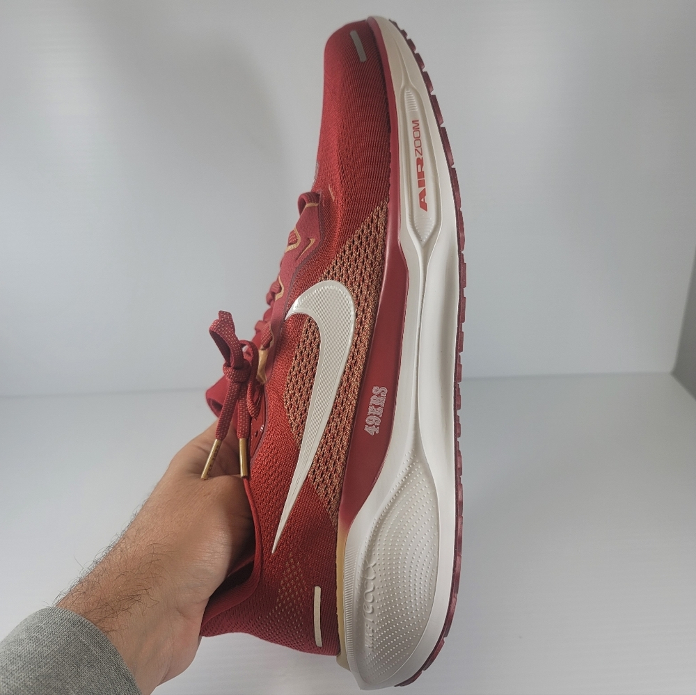Nike San Francisco 49ers Red Air Zoom Pegasus 41 Mens Size 13 Shoes FZ5070-600 - Picture 6 of 10